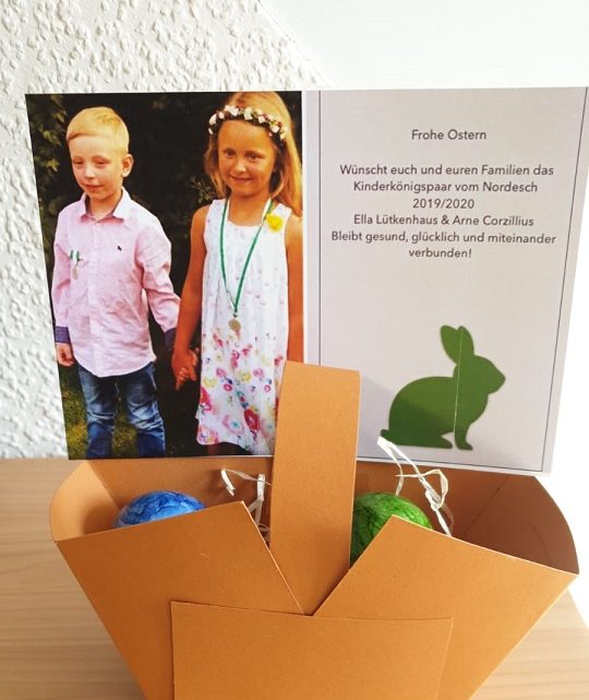 Uns hat ein Ostergruß vom Kinderkönigspaar erreicht. Diesem schließen wir uns als Vorstand natürlich Gerne an.
